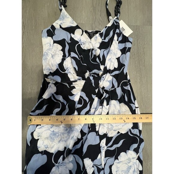 NWT Ellen Tracy Side Tie Linen Blend Midi Dress Women's XS Floral - Picture 16 of 16